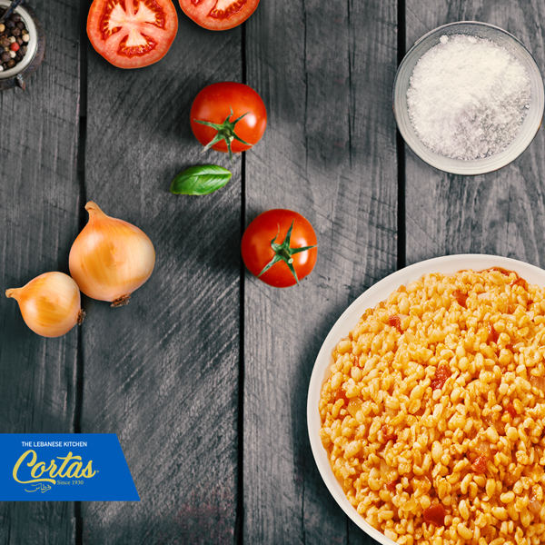 Bulgur wheat with tomatoes and onions